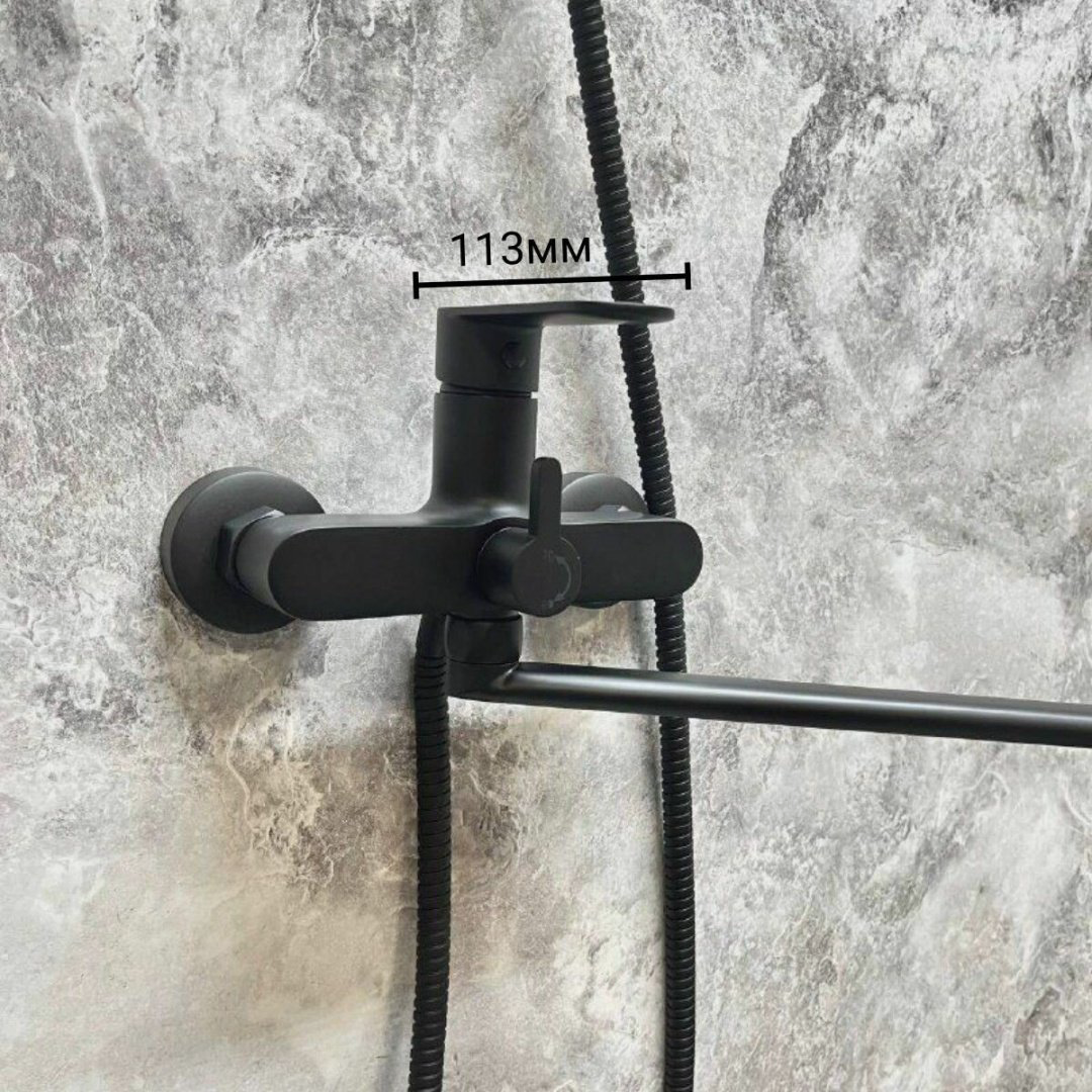 Смеситель для ванны Haiba HB22590-7, латунь, цвет черный - ForteMarket Смеситель для ванны Haiba HB22590-7, латунь, цвет черный купить,69784
