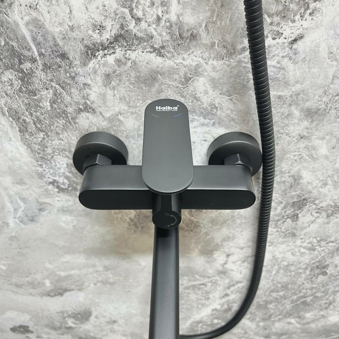 Смеситель для ванны Haiba HB22590-7, латунь, цвет черный купить,0