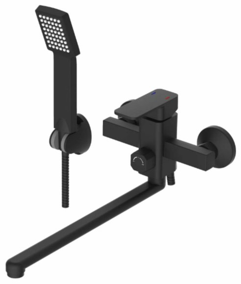 Смеситель для ванны Potato P2206BL, ЦАМ, цвет черный