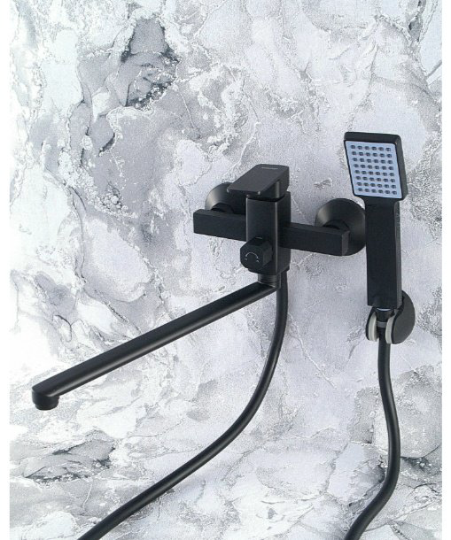 Смеситель для ванны Potato P2206BL, ЦАМ, цвет черный купить,48500