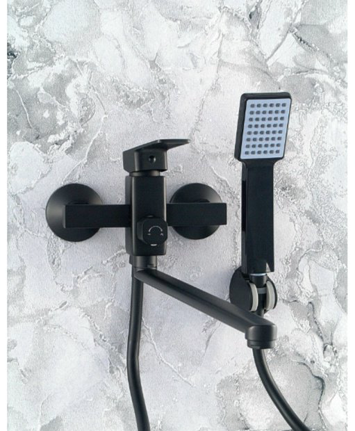 Смеситель для ванны Potato P2206BL, ЦАМ, цвет черный купить,48500