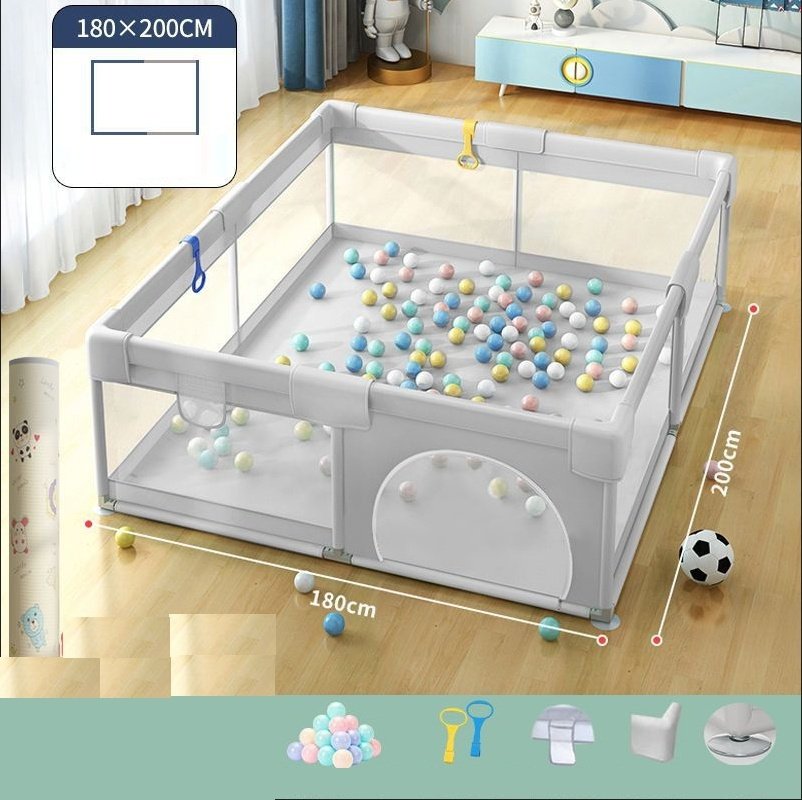 Игровой манеж 200x180x66 см, серый купить,40000