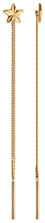 Серьги-цепочки SOKOLOV 020599 вес 0.69 г золото, без вставок купить,125000