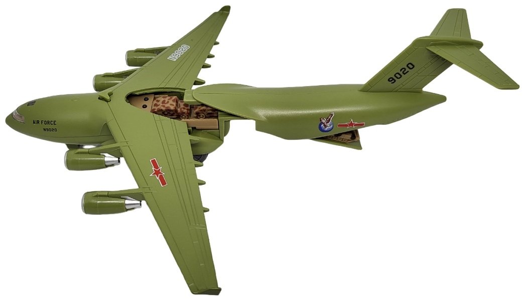 Самолет Die-Cast C-17 Loadmasters зеленый