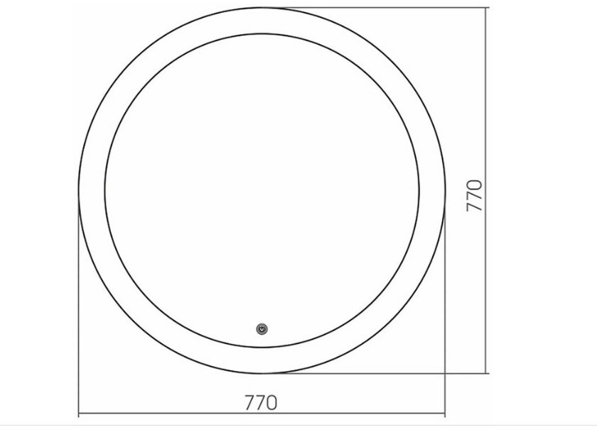 Зеркало настенное Mixline Перла 77x77см купить,57000