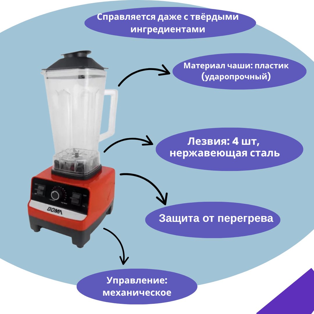 Блендер Boma BM-769 красный купить,0