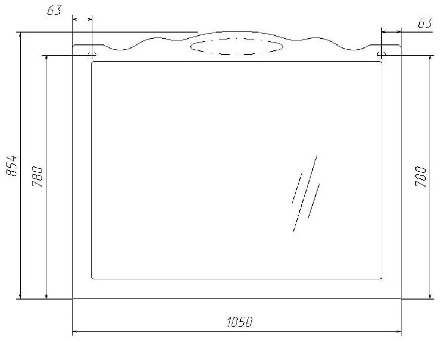 Зеркало настенное Домино 105x85.4 см купить,NaN