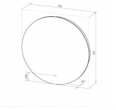 Зеркало настенное Calypso 70x70 см купить,72520