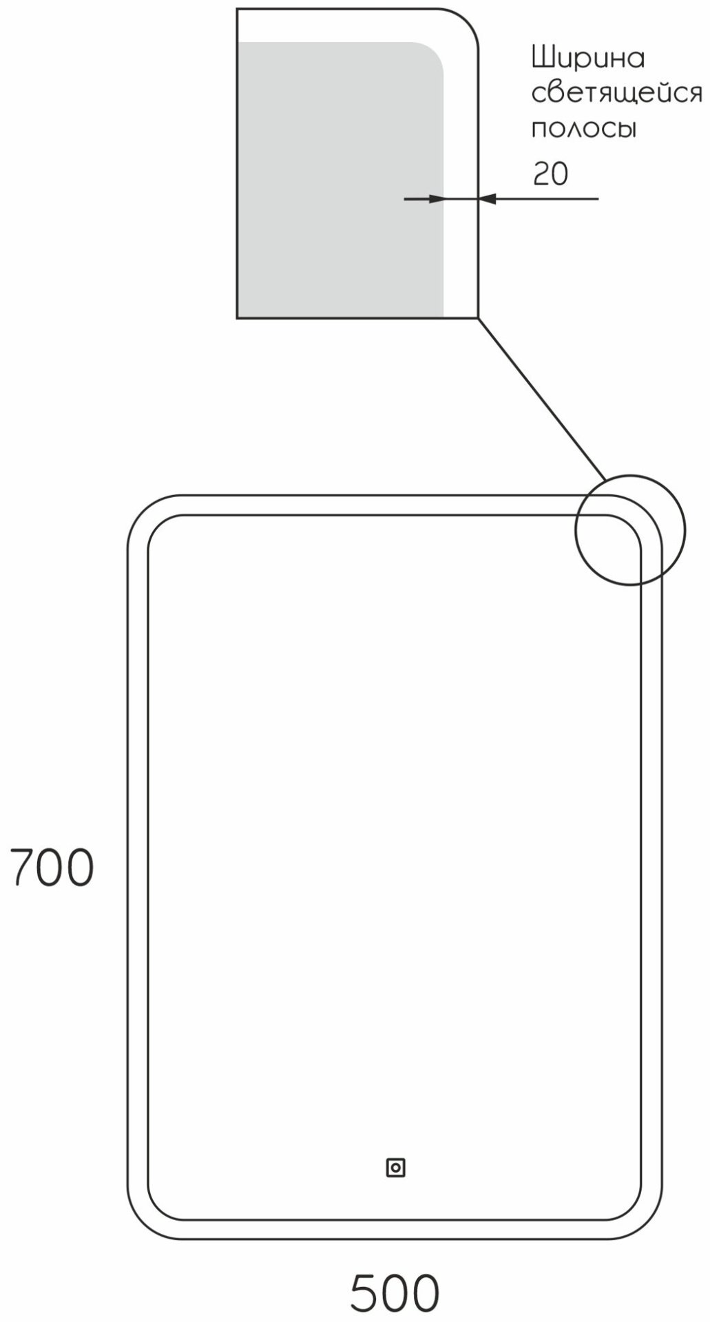 Зеркало настенное Taliente 50x70 см купить,NaN