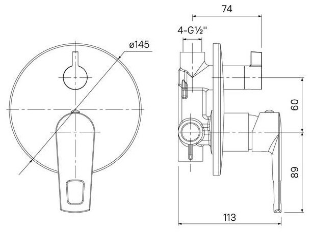 Смеситель для ванны с душем IDDIS Runo RUNSB00I67, однозахватный купить,NaN