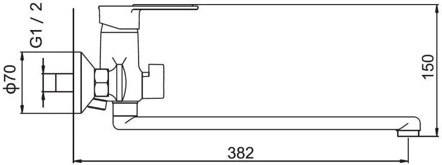 Смеситель для ванны Potato P22274-7, латунь, цвет белый купить,38700