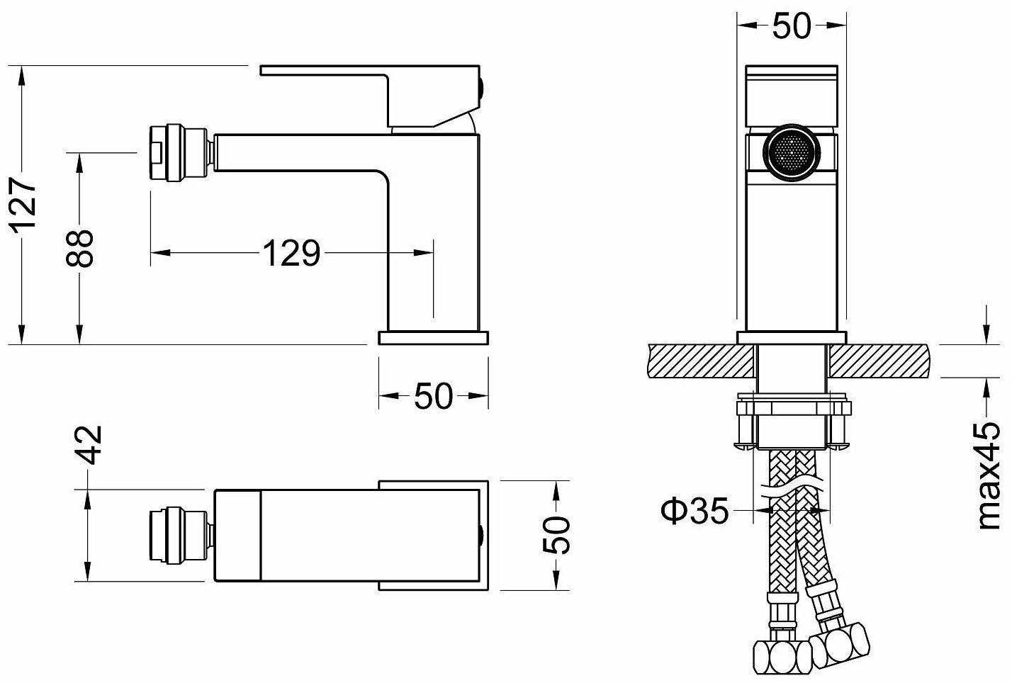 Смеситель для биде Timo Selene 2062/00F, латунь, цвет хром купить,0