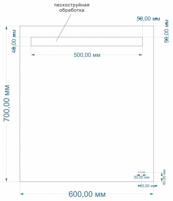 Зеркало настенное Cersanit LED 010 base 60x70см купить,42140