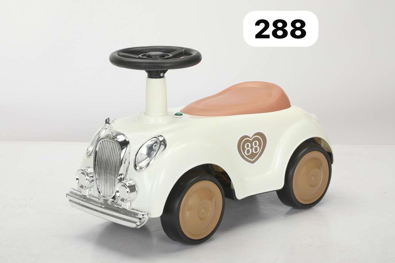 Каталка 0457 Toys Детская машинка белый, мультиколор