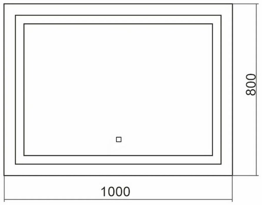 Зеркало настенное Mixline Ливия 100x80см