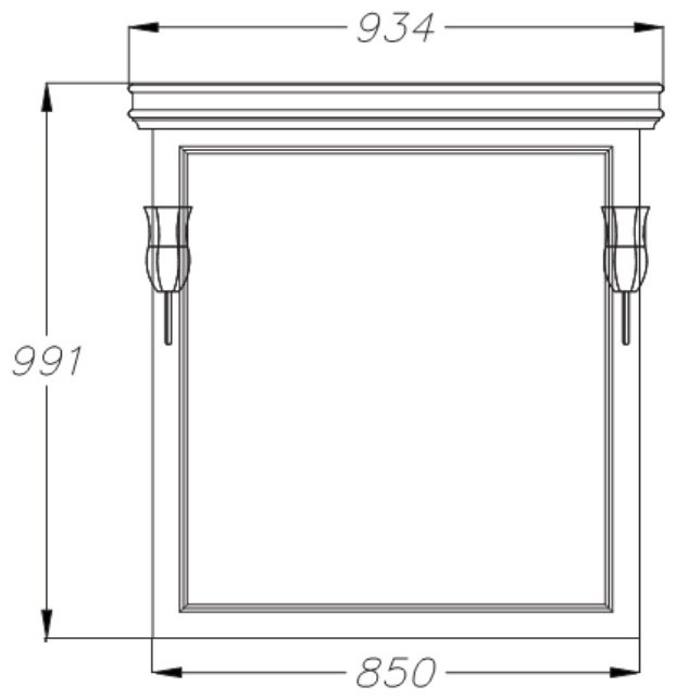 Зеркало настенное Opadiris 93.4x99.1 см купить,0