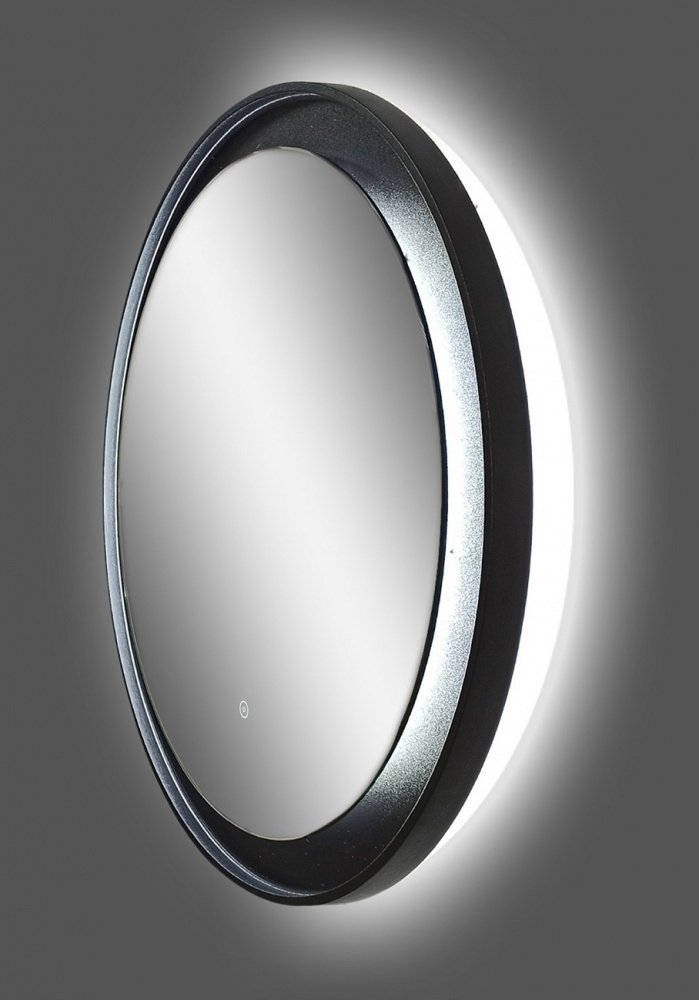 Зеркало настенное Континент Planet black LED 80x80см