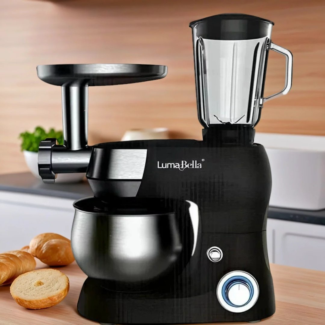 Кухонный комбайн LumaBella LB-55005 черный, серебристый