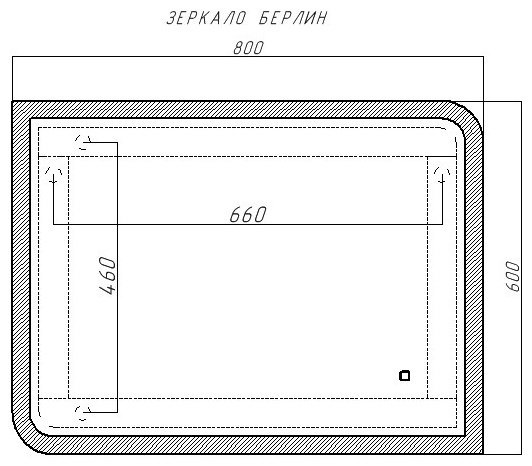 Зеркало настенное Kabinka.kz Берлин 80x60см купить,NaN