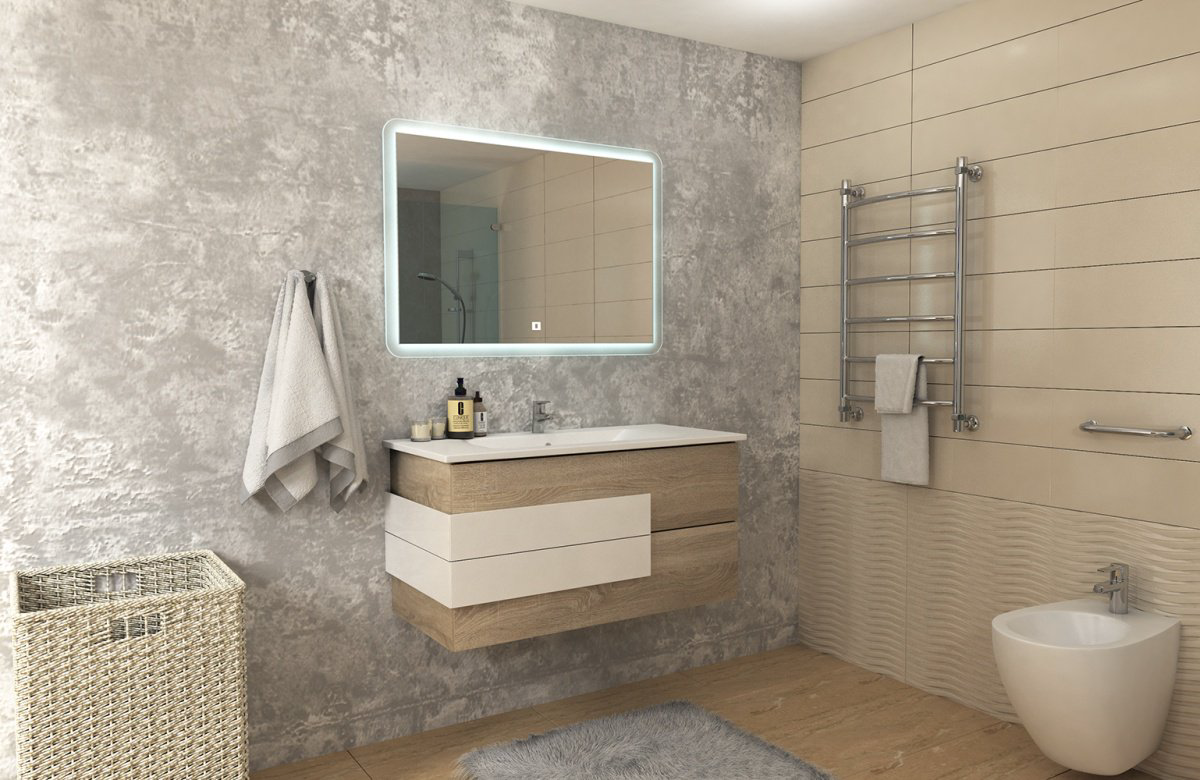 Зеркало настенное Домино Dream Alum 100x70см купить,56400