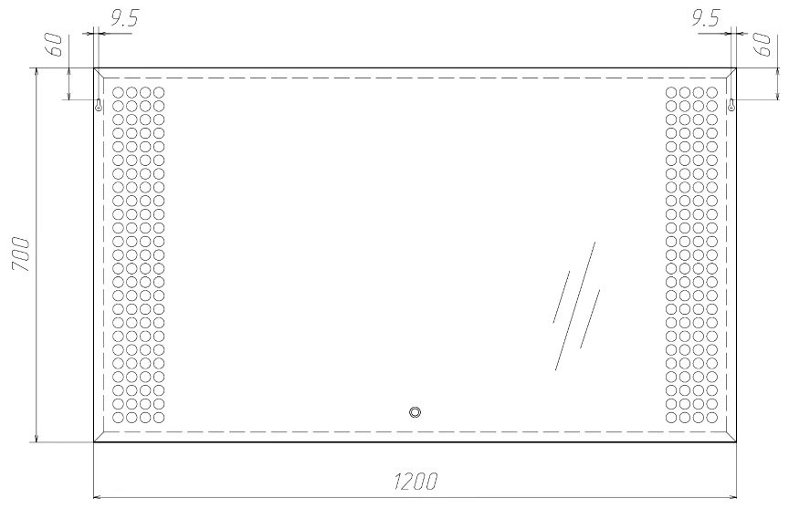 Зеркало настенное Домино 120x70 см купить,NaN