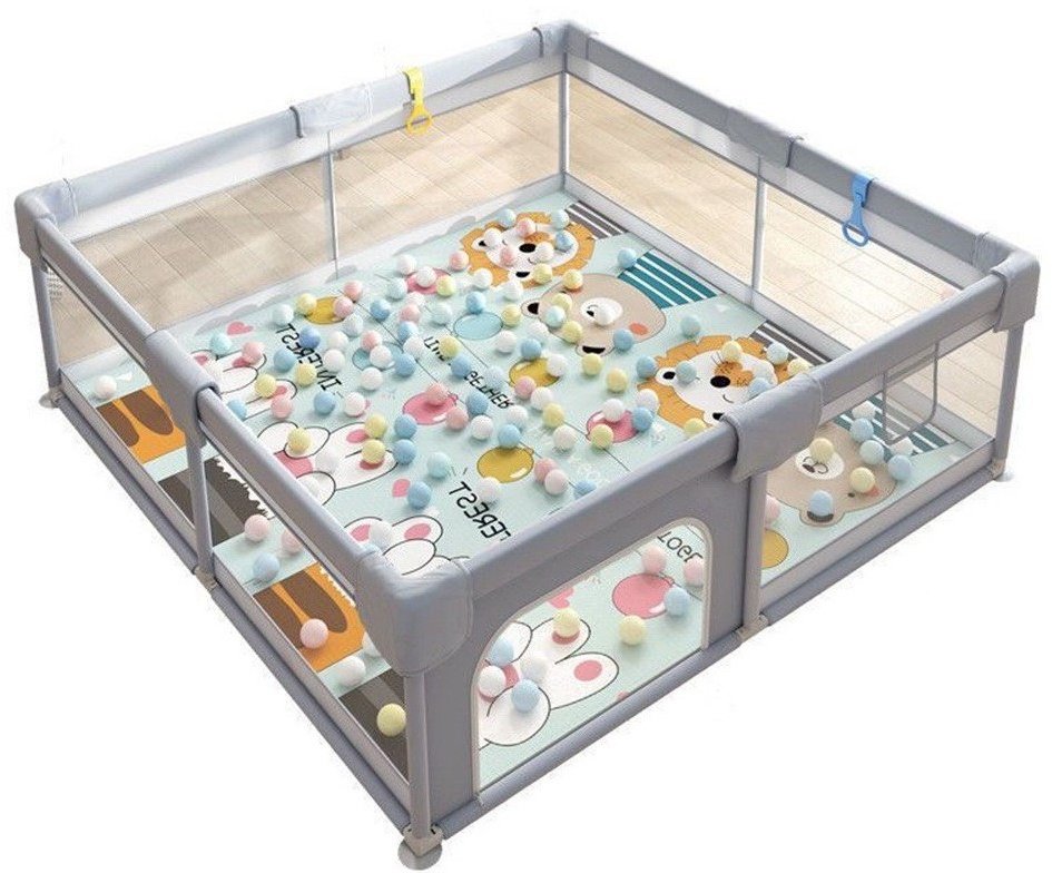Игровой манеж IMBABY 180x150x66 см, серый