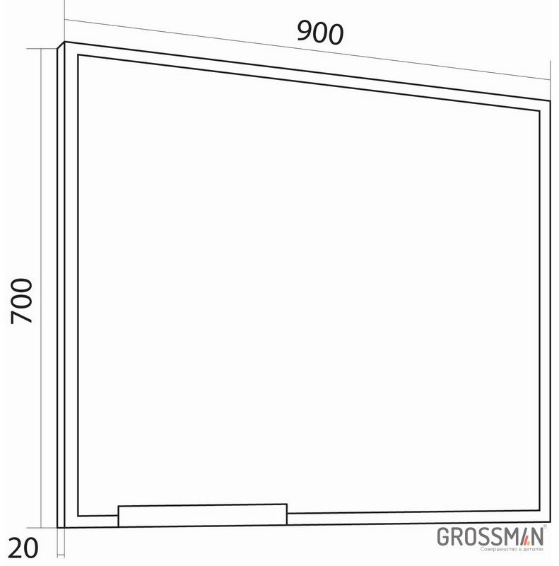 Зеркало настенное Grossman 90x70см купить,88300