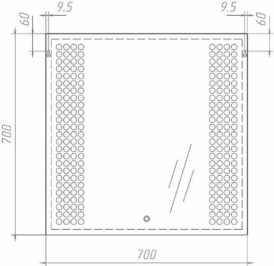 Зеркало настенное Домино 70x70 см купить,NaN