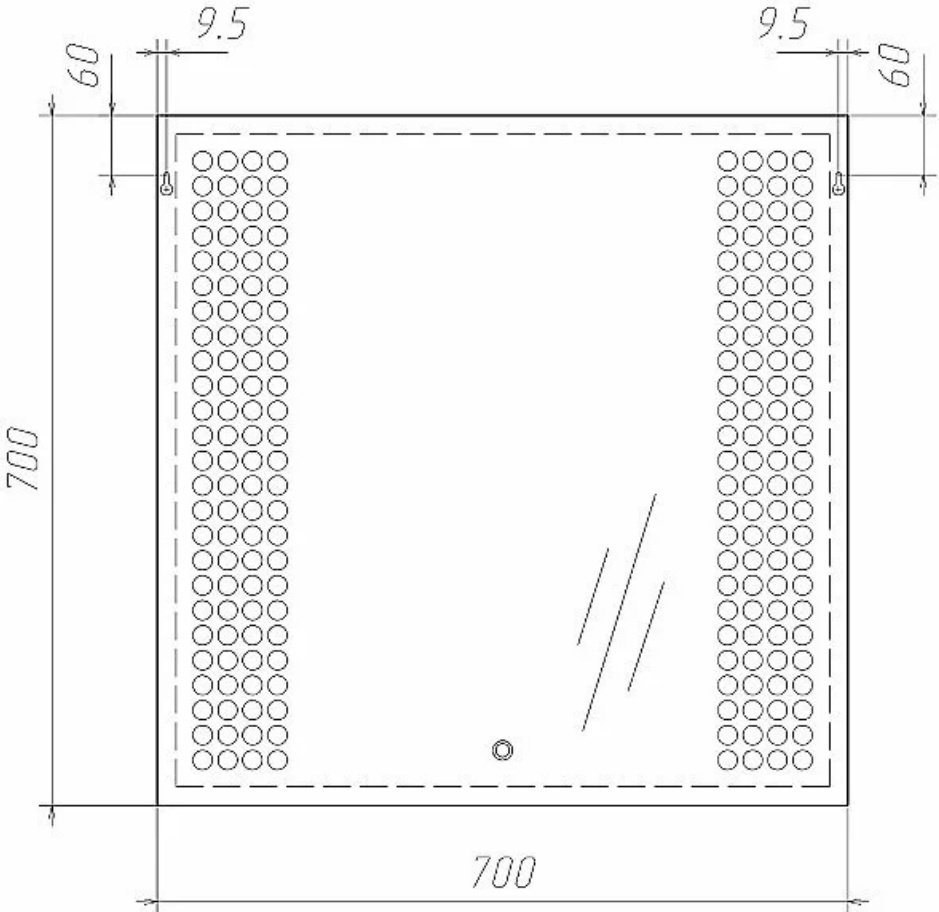 Зеркало настенное Домино 70x70 см купить,NaN