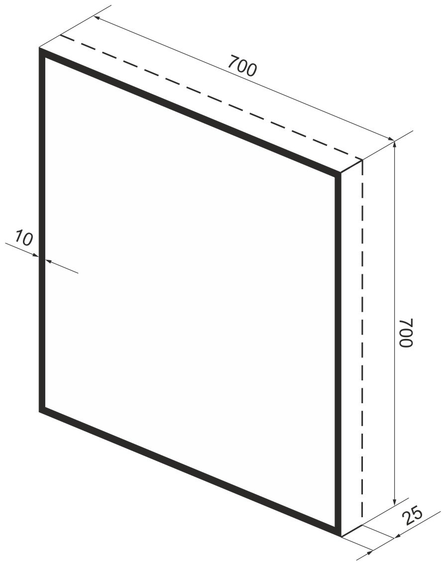 Зеркало настенное KABINKA.KZ 70x70 см - ForteMarket Зеркало настенное KABINKA.KZ 70x70 см купить,0