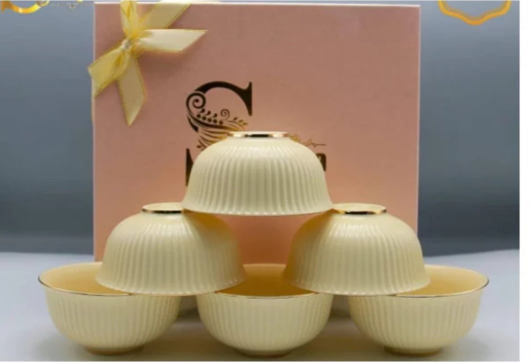 Набор пиал SW-6Y 200 мл, фарфор, 6 шт