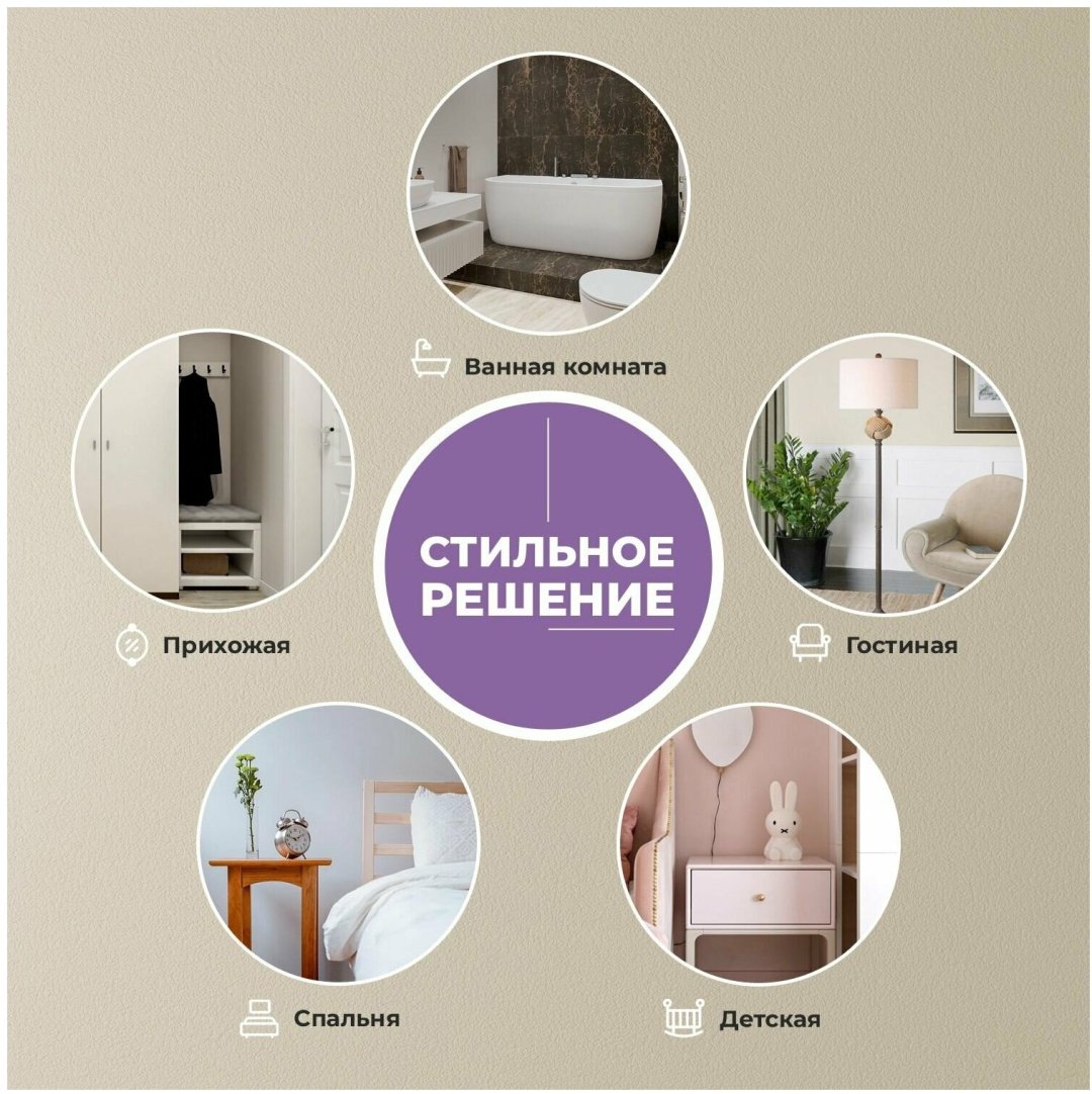 Зеркало настенное 85x85 см - ForteMarket Зеркало настенное 85x85 см купить,0
