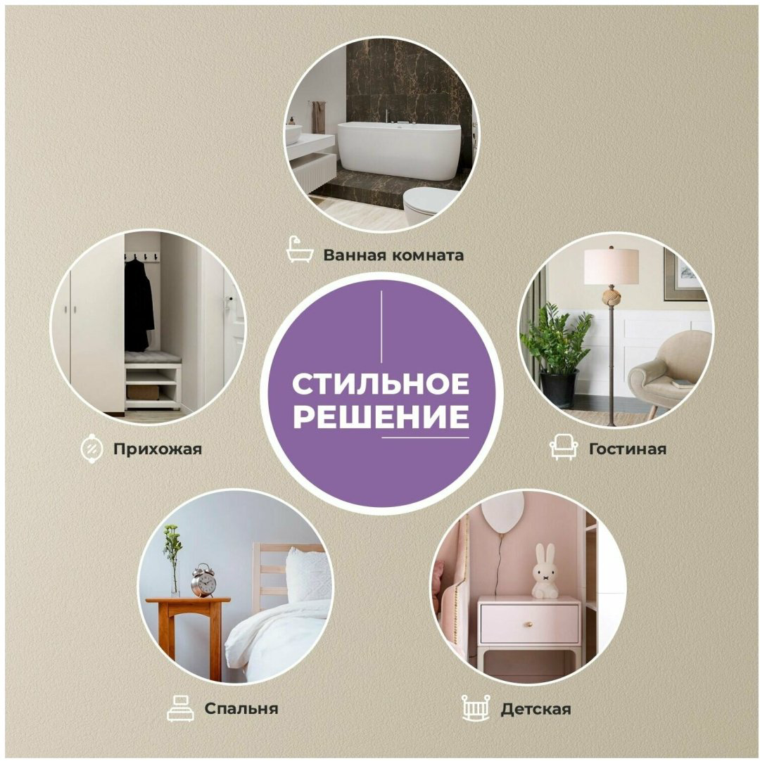 Зеркало настенное Wellsee 7 Rays’ Spectrum 85x85см купить,87600
