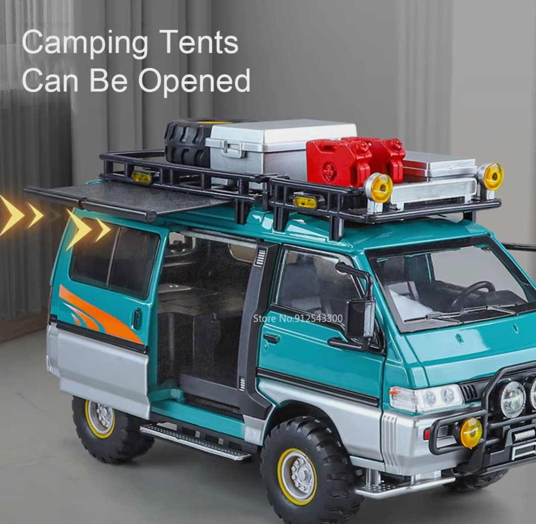 Машина 198 TOYS 1:24 Мицубиси Delica Camping RV DJ-8682;, пластик, мультиколор