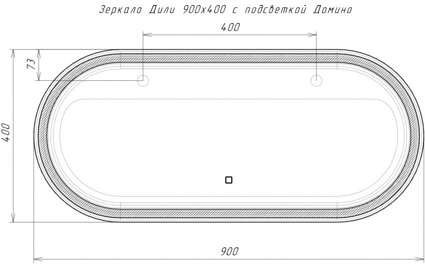 Зеркало настенное KABINKA.KZ 90x40 см купить,NaN