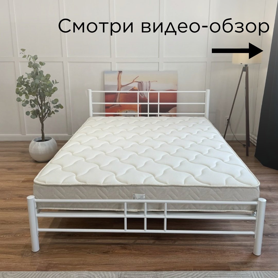 Кровать Askona Chris полутораспальная, 140x200 см (без матраса, без подъёмного механизма) белый купить,184365