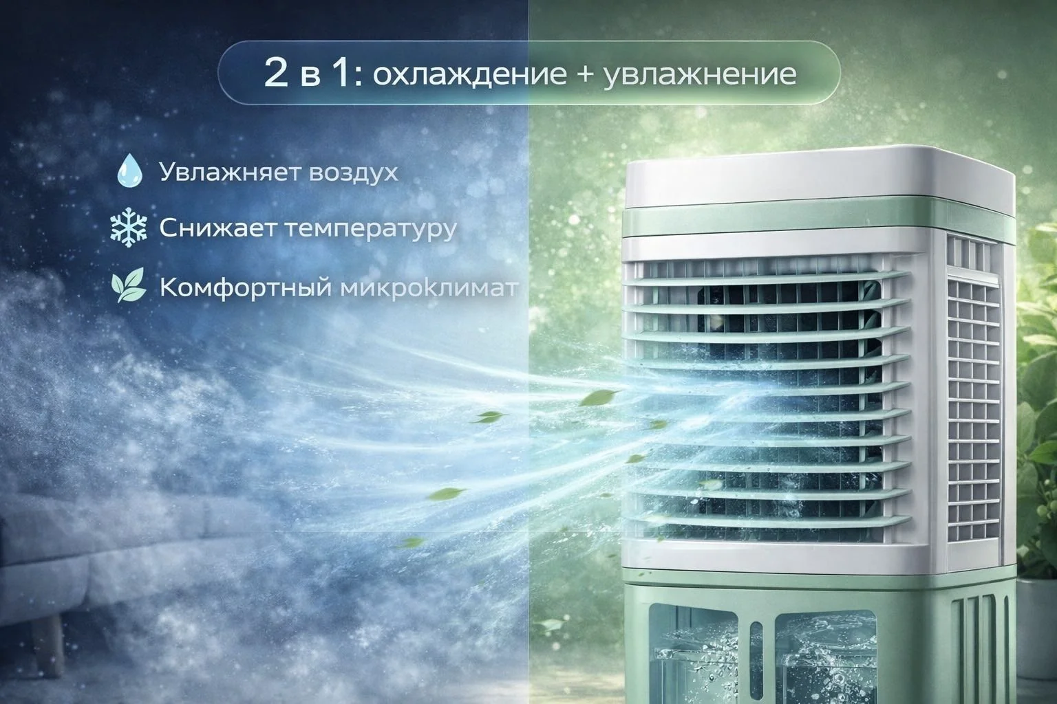 Воздухоохладитель Nitech gds-820 серый, зеленый
