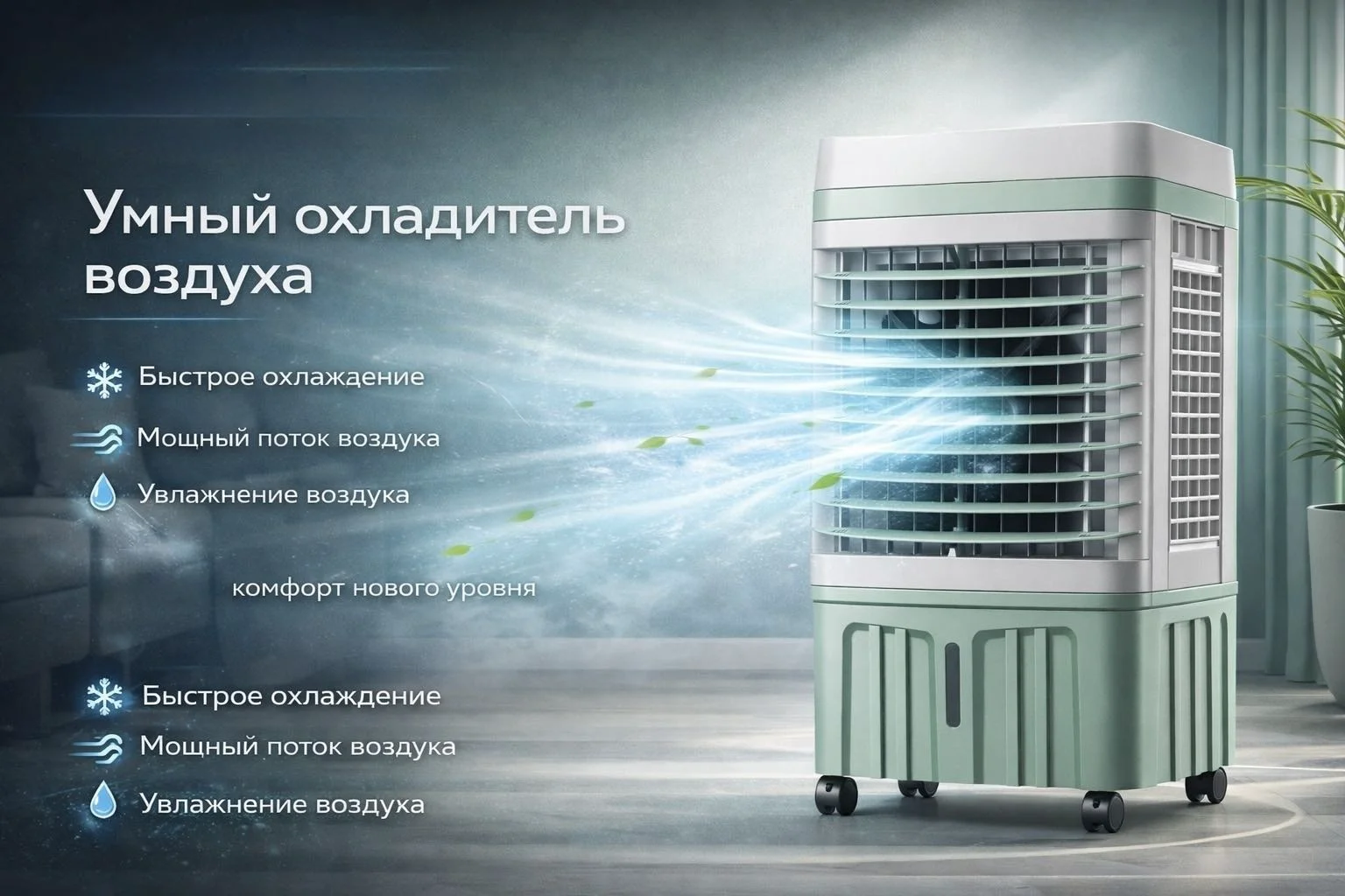 Воздухоохладитель Nitech gds-820 серый, зеленый