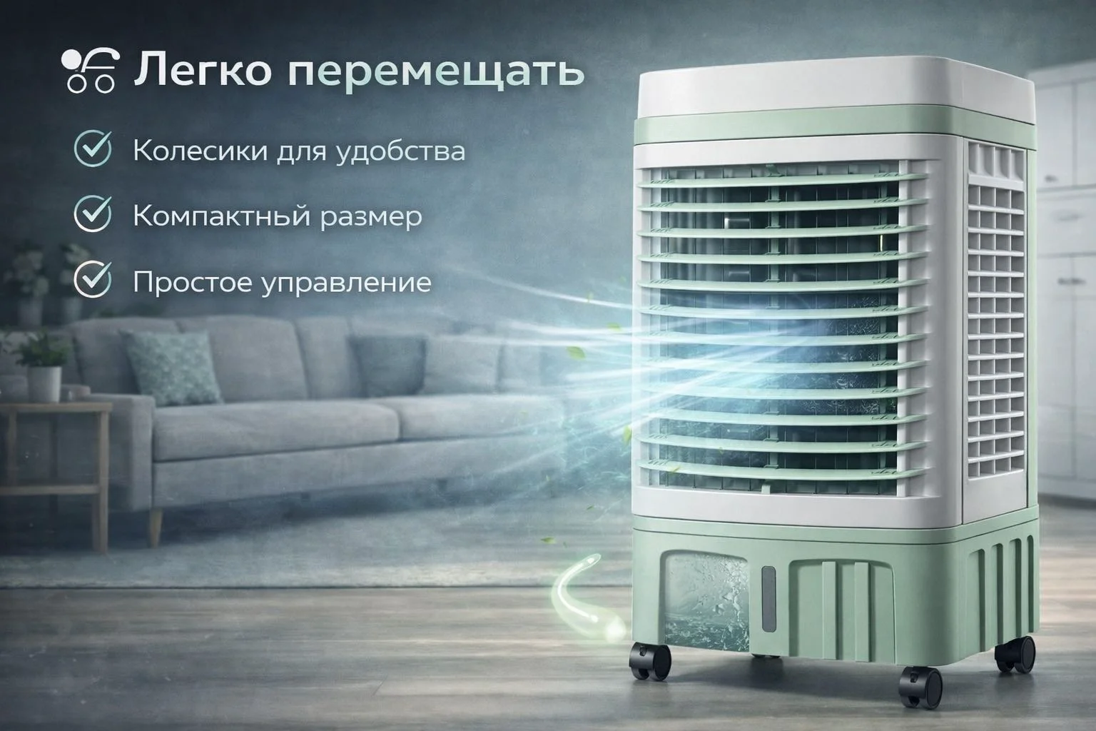 Воздухоохладитель Nitech gds-820 серый, зеленый купить,130000