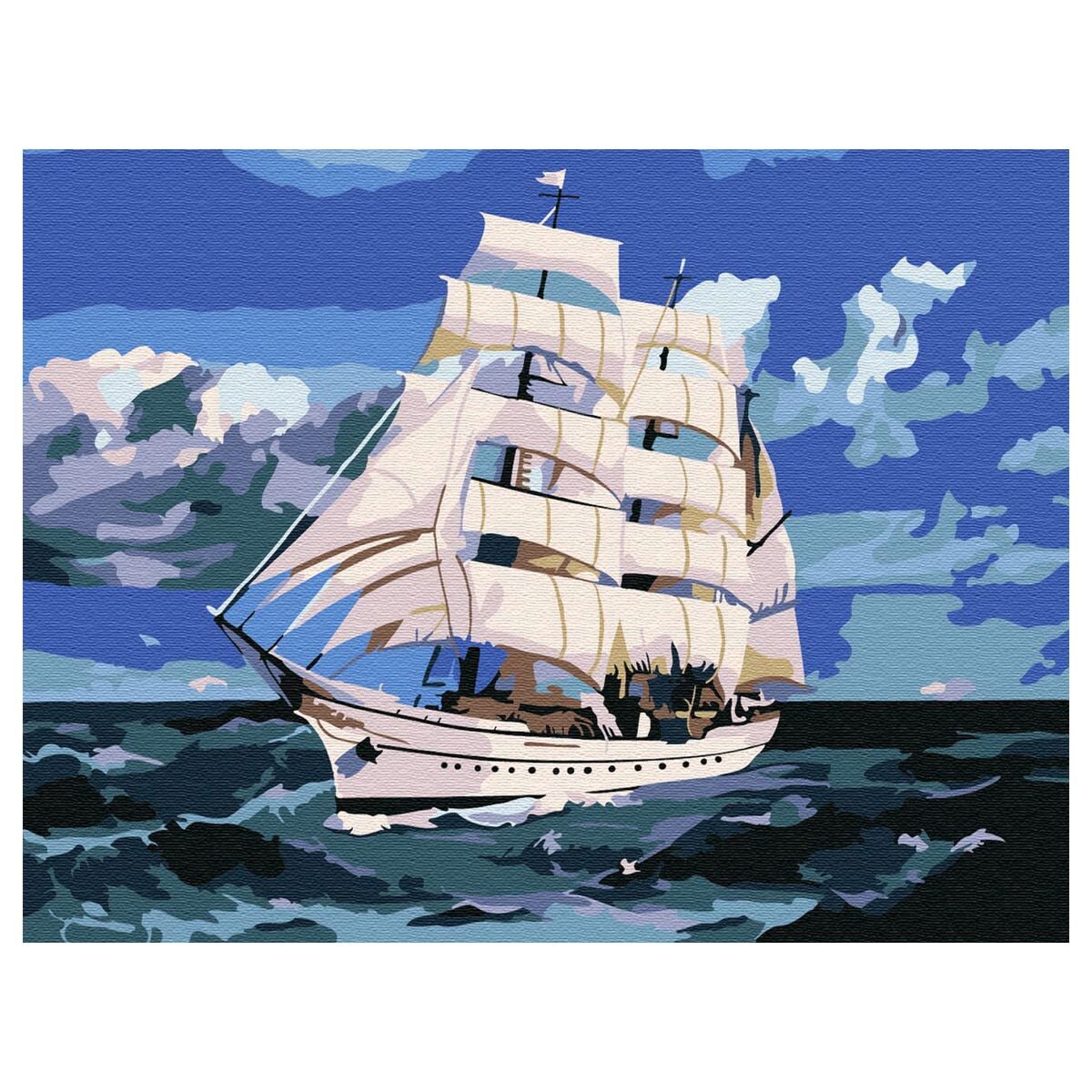 Картина по номерам  Molly Корабль в море 15х20 14 цветов купить,NaN
