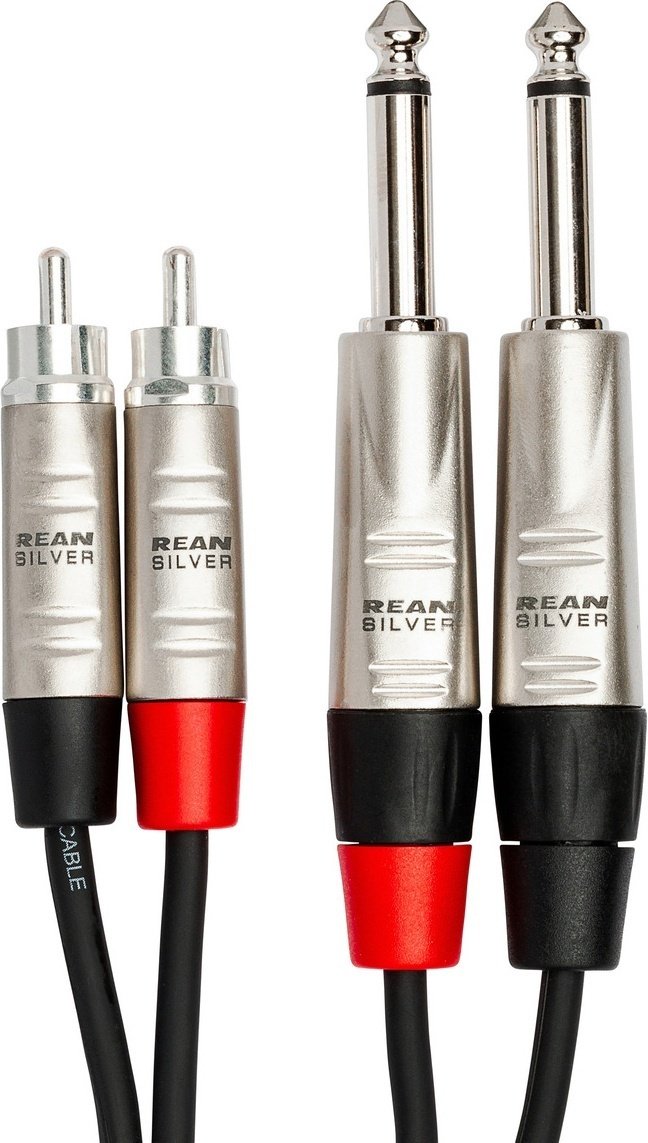 Кабель Hosa 6.3 mm jack - RCA 1 м купить,0