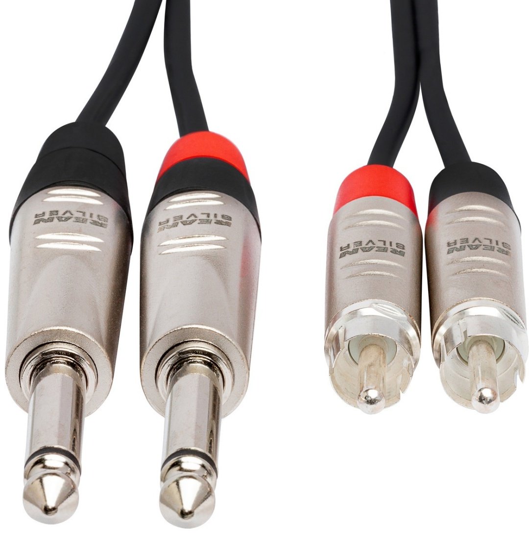 Кабель Hosa 6.3 mm jack - RCA 1 м купить,0