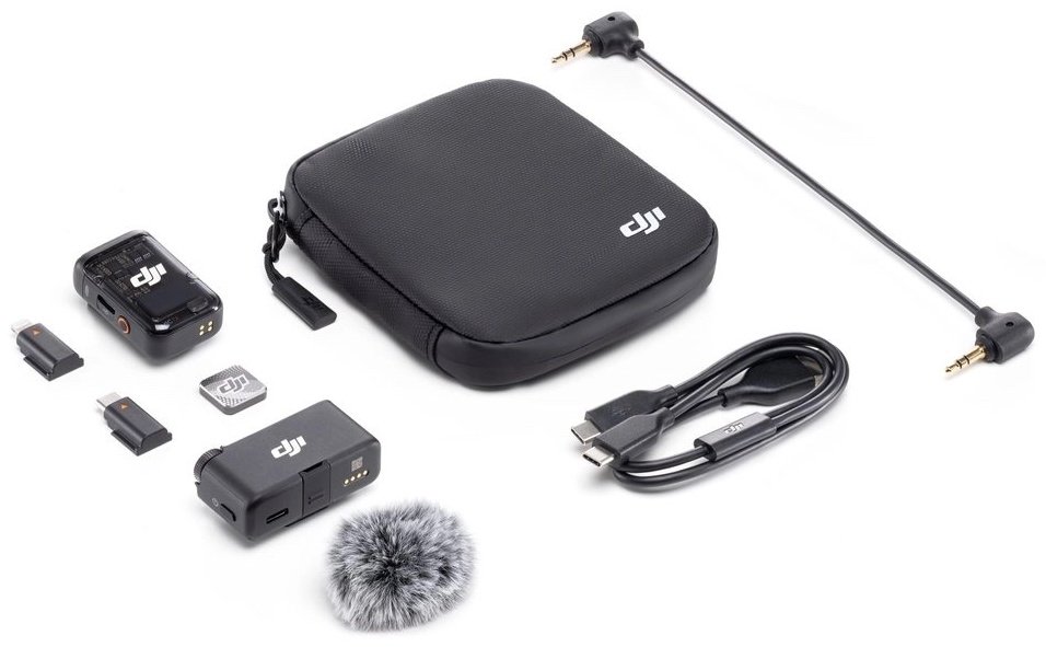 Микрофон DJI Mic 2 (1 TX + 1 RX + Lightning адаптер) черный