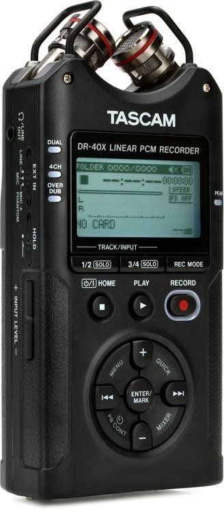 Портативный аудиорекордер Tascam DR-40X черный купить,NaN