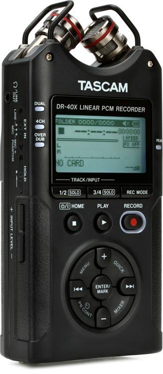 Портативный аудиорекордер Tascam DR-40X черный купить,NaN