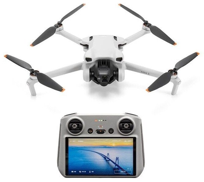Дрон DJI Mini 3 DJI RC белый