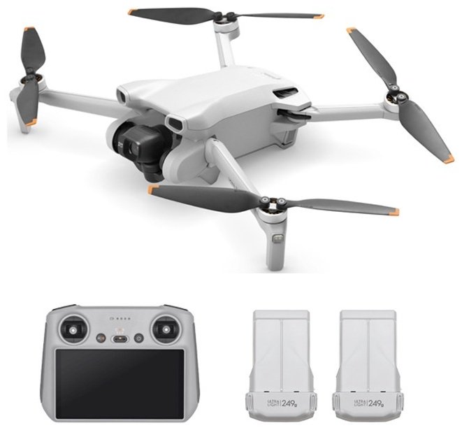 Дрон DJI Mini 3 &#43; DJI RC &#43; Fly More Combo белый