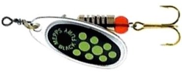 Mepps Black Fury Silver Chartreuse Dots № 3 купить,NaN