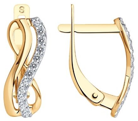 Серьги SOKOLOV 027155 вес 1.49 г золото, фианит - ForteMarket Серьги SOKOLOV 027155 вес 1.49 г золото, фианит купить,152000