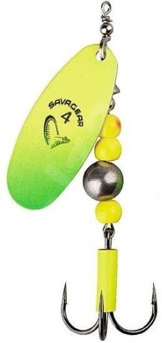 Savage Gear Caviar Spinner Fluo Yellow-Chartreuse №4 43629 купить,NaN